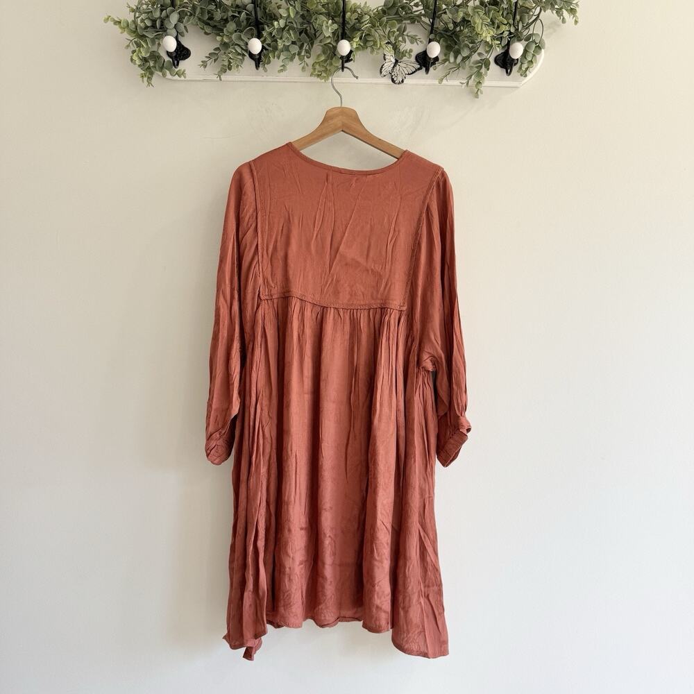 Natural Life Dusty Rose Mini Dress Size XL Boho KK4654 - Picture 4 of 4